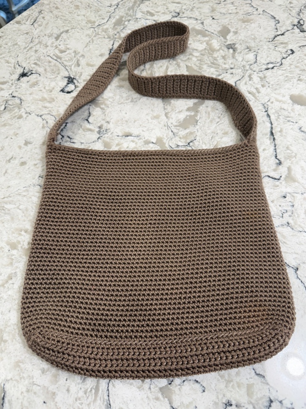 The Sak Crochet Tan Neutral Shoulder Bag